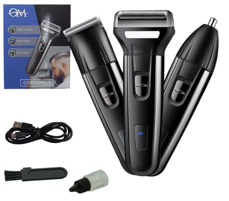 CORTA BARBA 3 EN 1 RECARGABLE ORYX XR7907